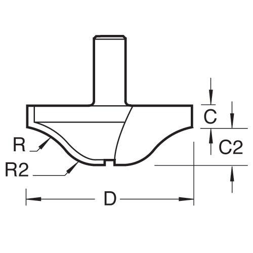 Trend Tools 22/08X1/2TC Large Roman Ogee Cutter