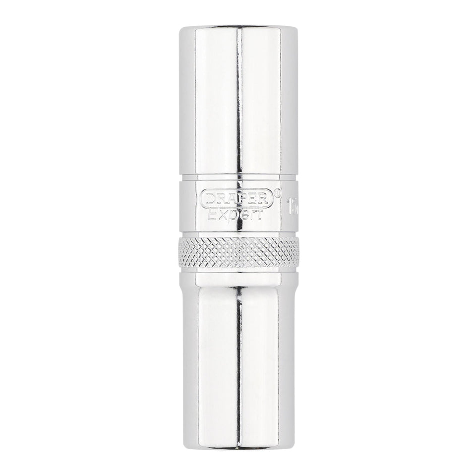 DRAPER 22421 Draper Expert HI-TORQ® 12-Point Metric Deep Socket, 1/2" Sq. Dr., 15mm