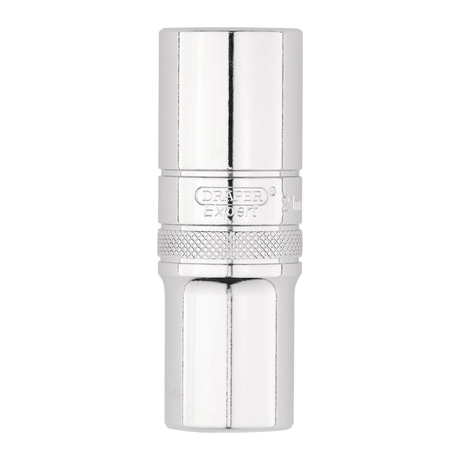 DRAPER 22422 Draper Expert HI-TORQ® 12-Point Metric Deep Socket, 1/2" Sq. Dr., 21mm