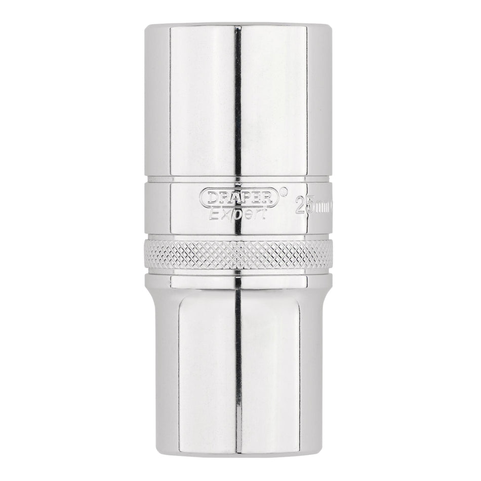 DRAPER 22424 Draper Expert HI-TORQ® 12-Point Metric Deep Socket, 1/2" Sq. Dr., 25mm