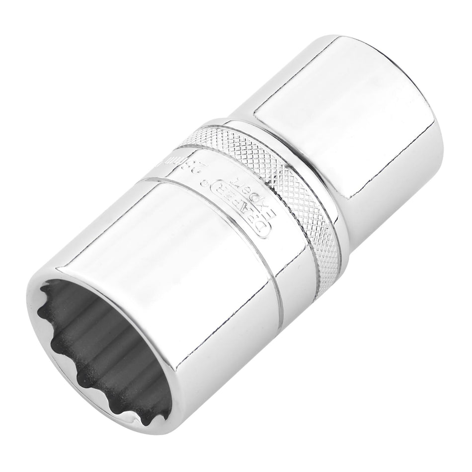 DRAPER 22425 Draper Expert HI-TORQ® 12-Point Metric Deep Socket, 1/2" Sq. Dr., 28mm