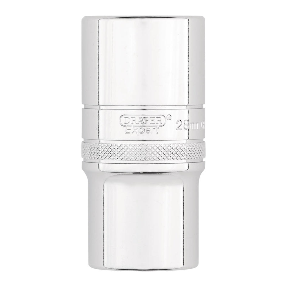DRAPER 22425 Draper Expert HI-TORQ® 12-Point Metric Deep Socket, 1/2" Sq. Dr., 28mm