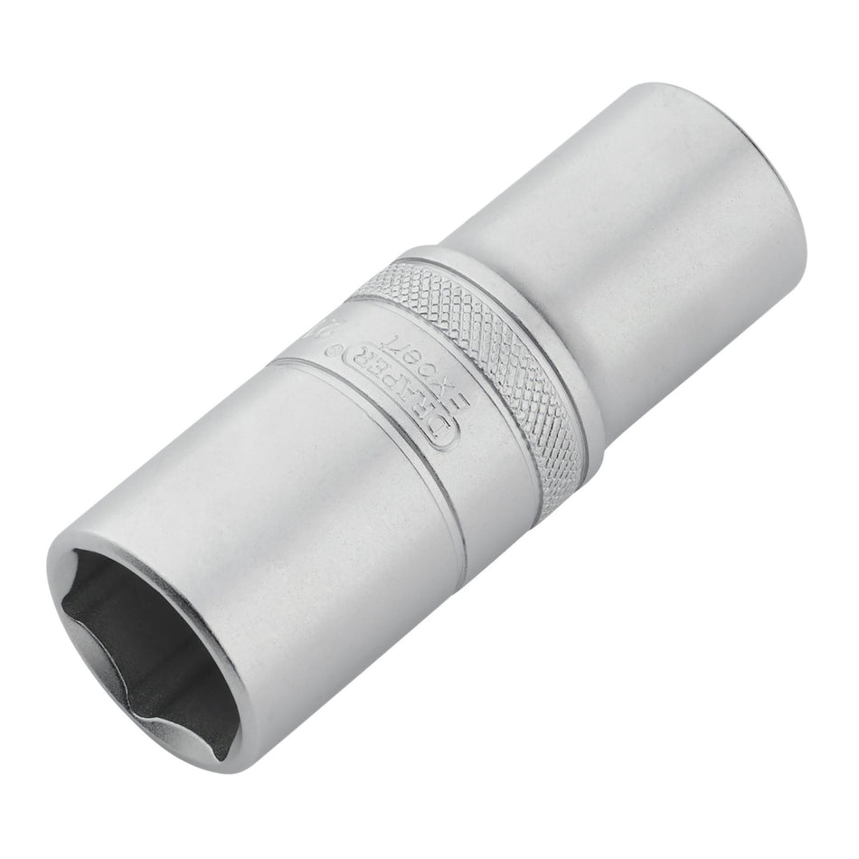 DRAPER 22442 Draper Expert HI-TORQ® 6-Point Metric Deep Socket, 1/2" Sq. Dr., 21mm