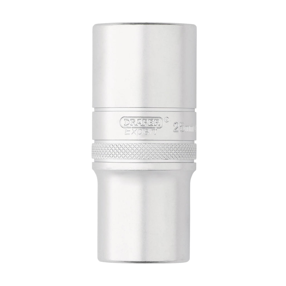 DRAPER 22459 Draper Expert HI-TORQ® 6-Point Metric Deep Socket, 1/2" Sq. Dr., 25mm