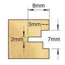 Trend Tools C225X1/4TC Guided Centre Leg Pile 2/7Mm