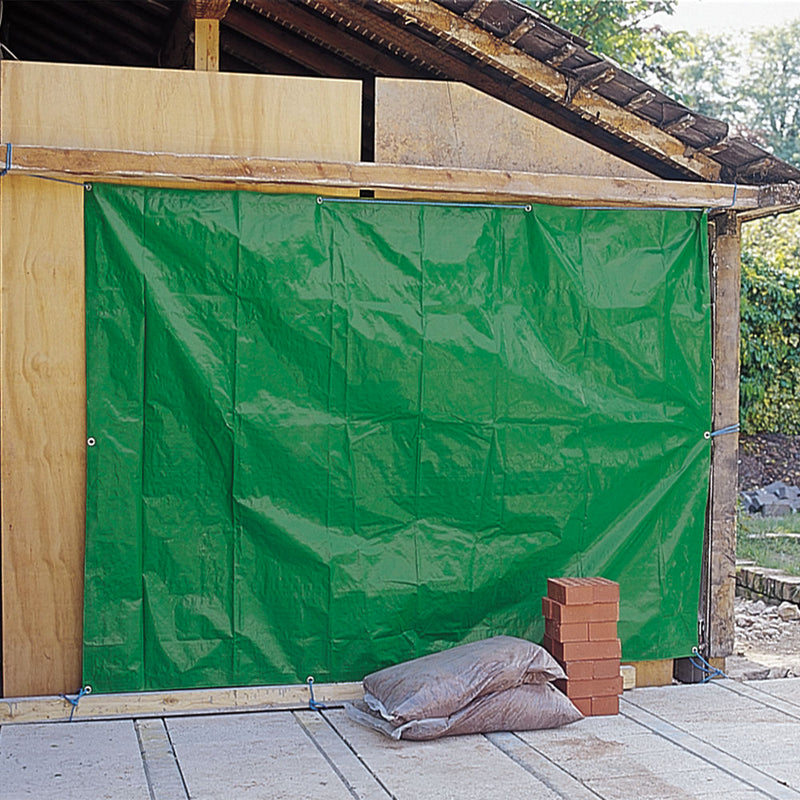 Clarke 6471270 TRP6/8GB Green Polyethylene Tarpaulin (6x8ft / 1.8x2.4m)