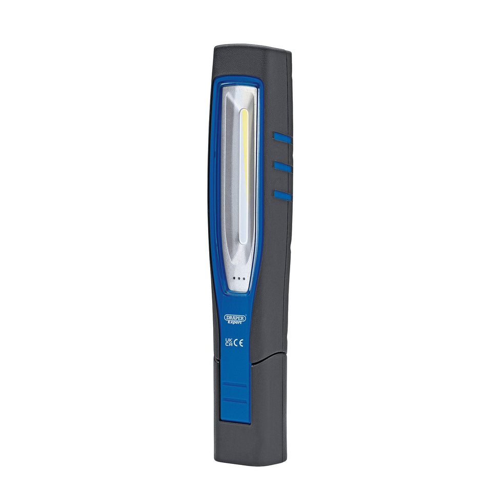 Draper Expert 23844 COB/SMD LED Wireless/USB Rechargeable Folding Inspection Light, 7.5W, 1000 Lumens, USB-C Cable Supplied