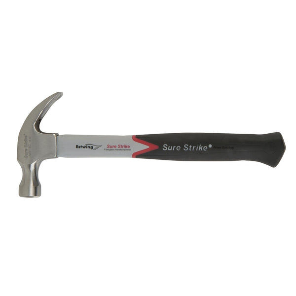 Draper 24080 Estwing EMRF16C Sure Strike Curved Claw Hammer with Fibreglass Handle, 16oz/448g