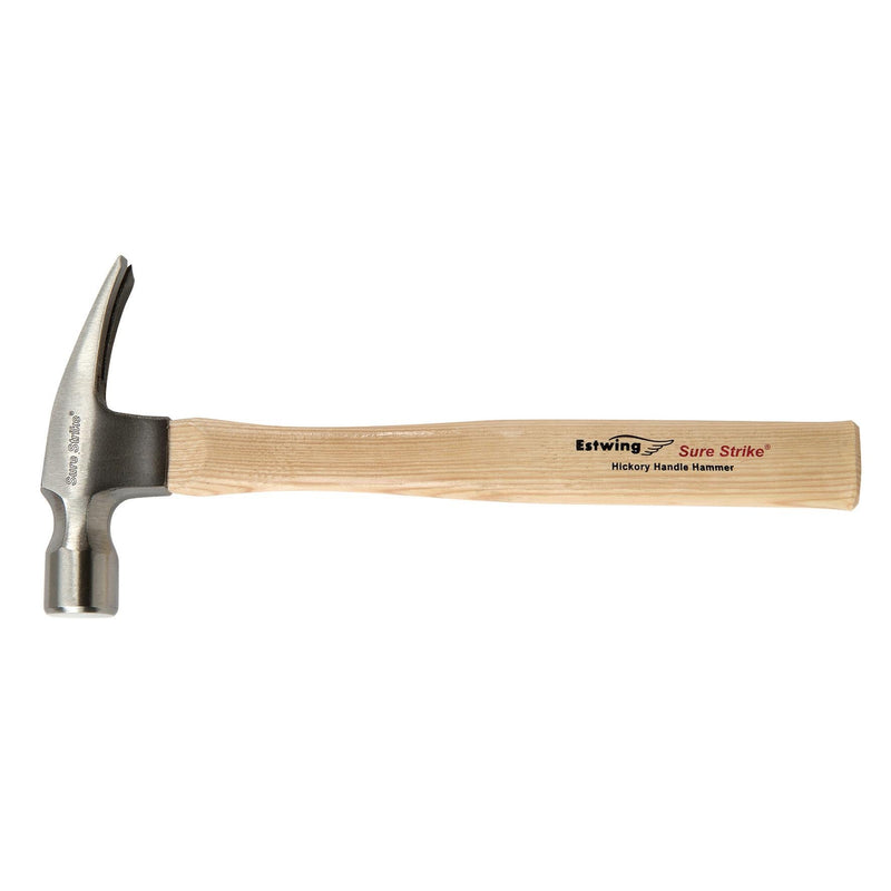 Draper 24086 Estwing EMRW16S Sure Strike Straight Claw Hammer with Hickory Handle, 16oz/448g