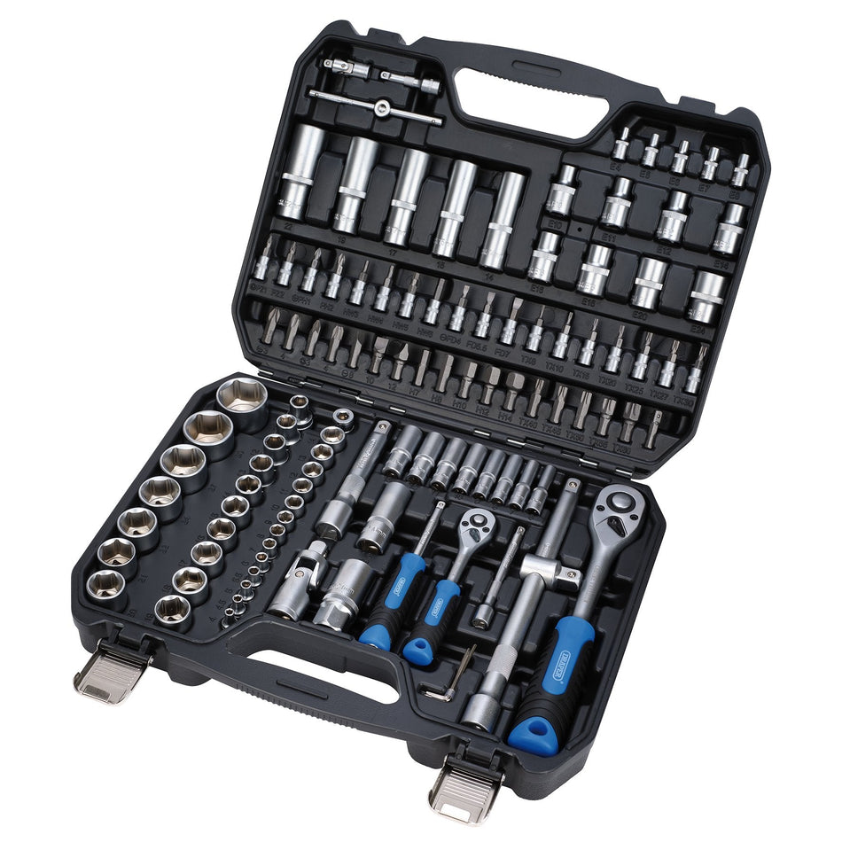 Draper 24230 HI-TORQ¨ Metric Socket and Bit Set, 1/4" and 1/2" Sq. Dr. (110 Piece)