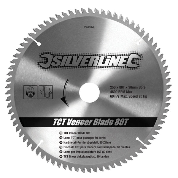 Silverline 244964 TCT Veneer Blade 80T