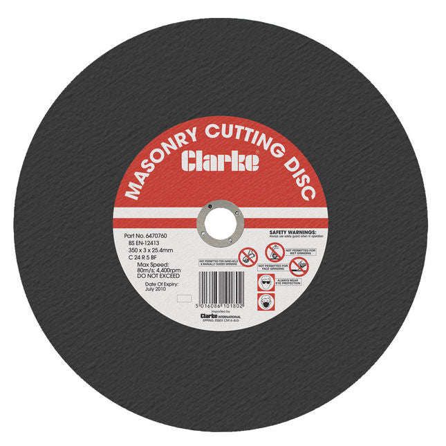 Clarke 6470750 230mm Flat Masonry Cutting Disc