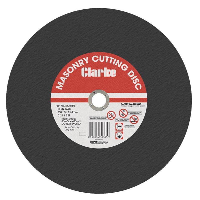 Clarke 6470750 230mm Flat Masonry Cutting Disc
