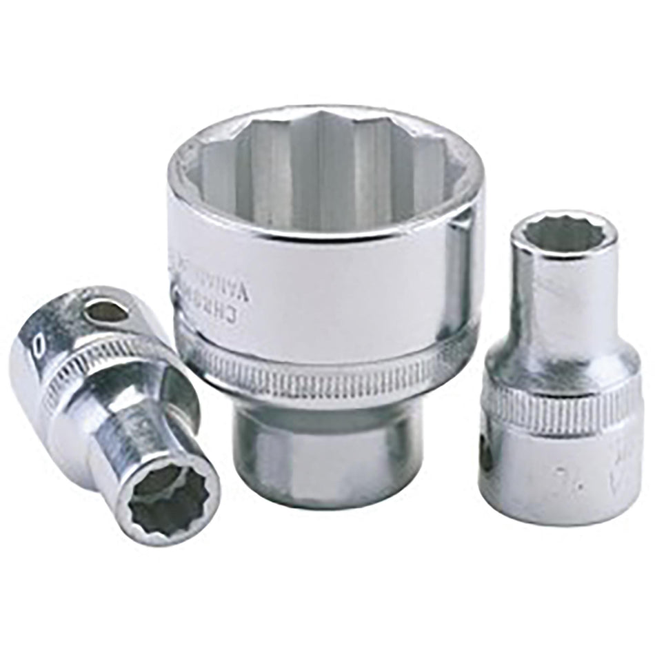 DRAPER 24731 Elora Bi-Hexagon Socket, 1/2" Sq. Dr., 28mm
