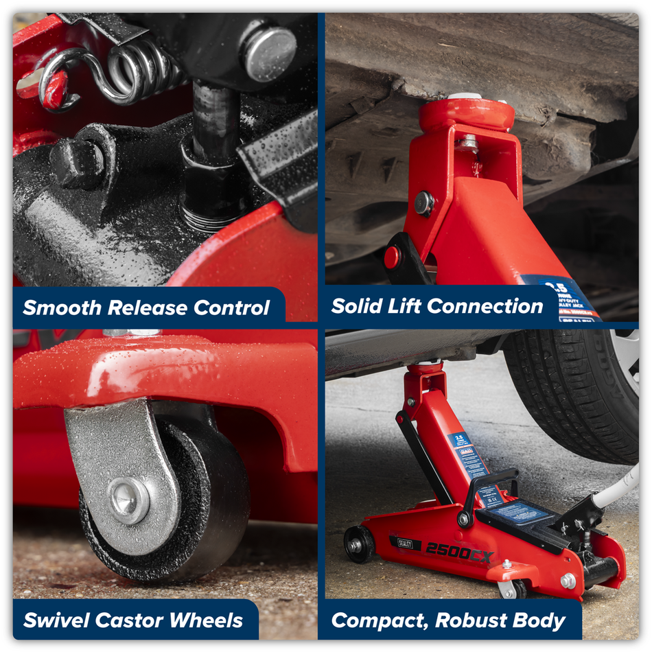 Sealey 2500CX Heavy-Duty Trolley Jack 2.5 Tonne