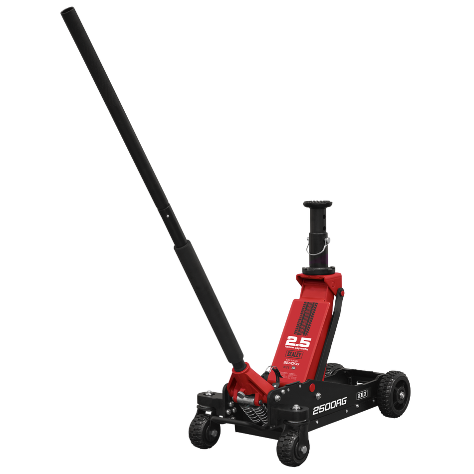 Sealey 2500RG Big Wheel Hybrid Trolley Jack for Off-Road Vehicles, SUVs, Vans & 4x4s with Super Rocket Lift 2.5 Tonne