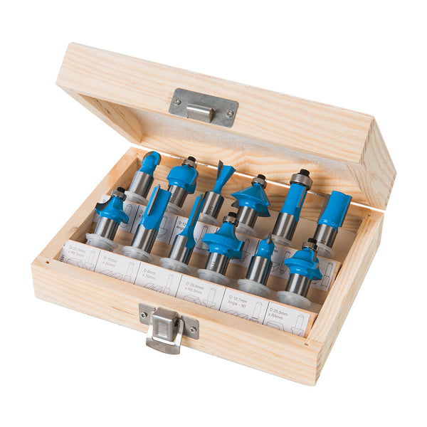 Silverline 251591 12mm TCT Router Bit Set 12pce