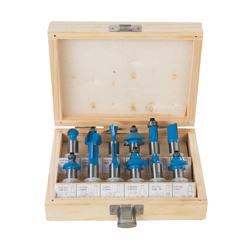 Silverline 251591 12mm TCT Router Bit Set 12pce