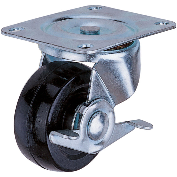 Clarke 4200111 Rubber Castor Wheels Fixed / Swivel / Swivel & Brake (50mm - 100mm)