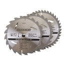 Silverline 260333 TCT Circular Saw Blades 20, 24, 40T 3pk