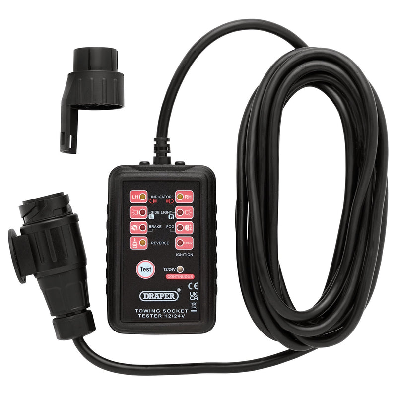 Draper 27197 13 and 7-Pin Towbar Socket Tester