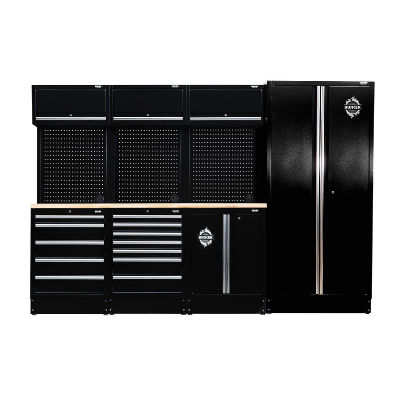 BUNKERå¨ 27203 15 Piece Modular Storage Combo with Worktop, 2955mm
