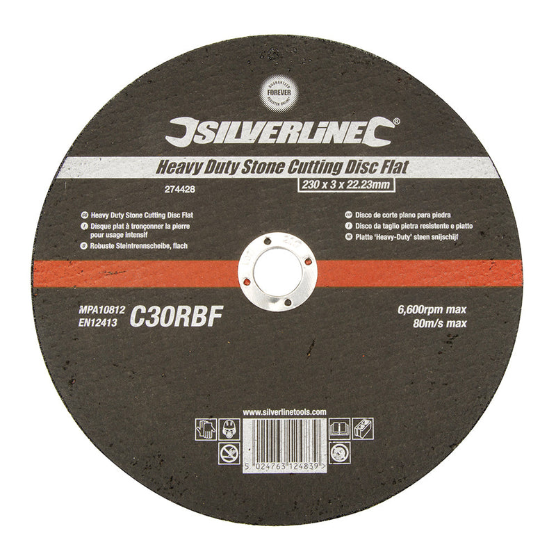 Silverline 274428 Heavy Duty Stone Cutting Disc Flat