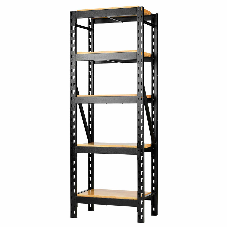 BUNKER® 27998 22 Piece Modular 5 Tier Racking with Hardwood Shelving, 750mm