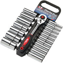 Clarke 1700796 PRO390 19 Piece _" Deep Drive 6 Point Metric Socket Set