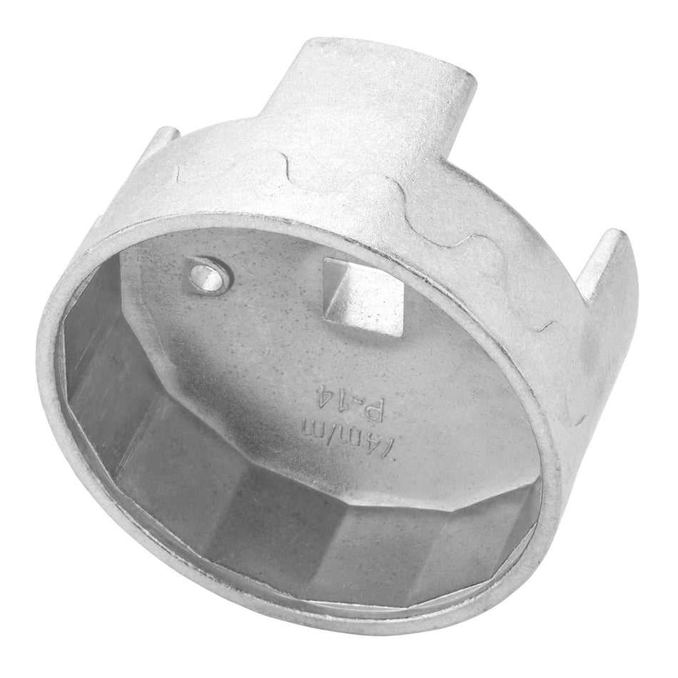 DRAPER 27749 Oil Filter Wrench, 1/2" Sq. Dr., 74mm/14 Flutes