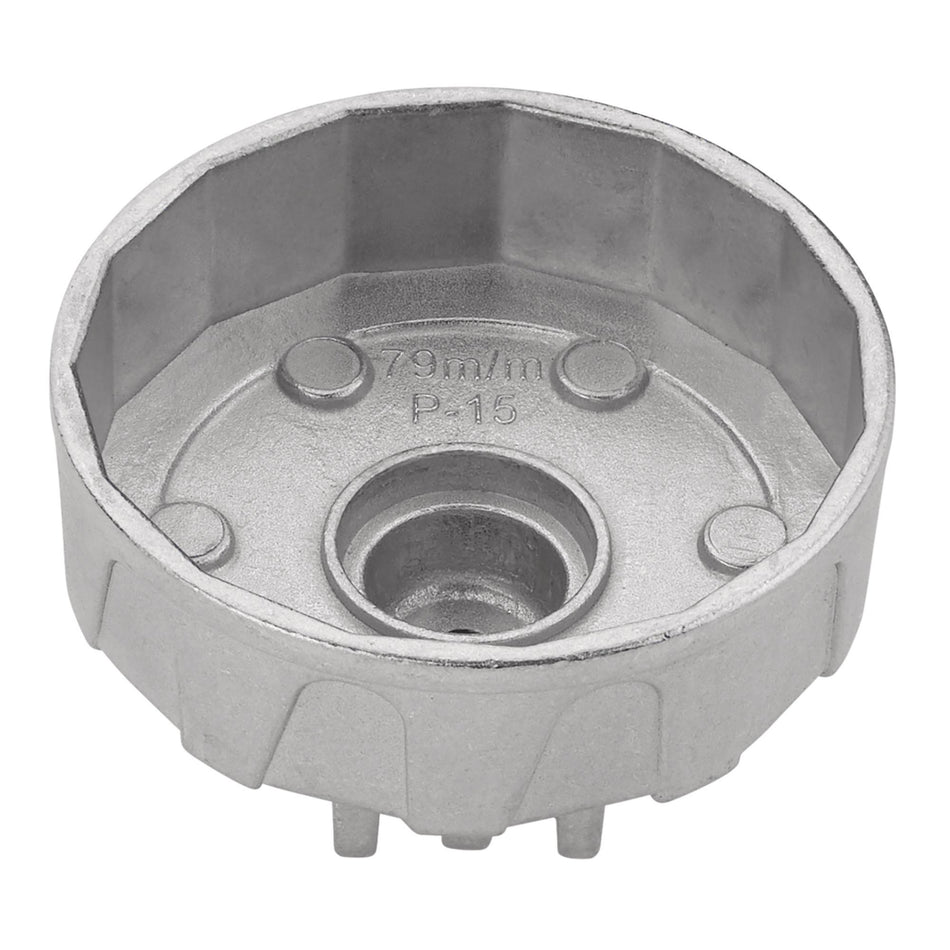 DRAPER 27750 Oil Filter Wrench, 3/8" Sq. Dr., 79mm/15 Flutes