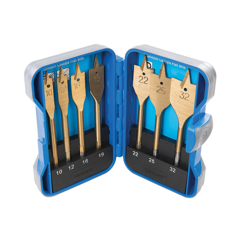 Silverline 279870 Titanium-Coated Flat Bit Set 7pce