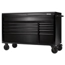 BUNKERå¨ 28077 10 Drawer Workbench Roller Tool Cabinet with Black Stainless Steel Worktop, 56"