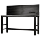 BUNKERå¨ 28099 Workbench with Stainless Steel Worktop and Power Pegboard, 1830mm