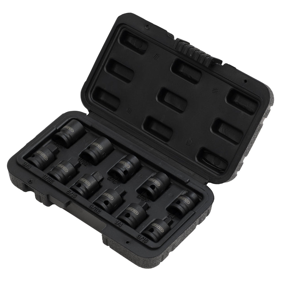 DRAPER 28193 Impact Pipe Plug Socket Set, 3/8" Sq. Dr. (11 Piece)