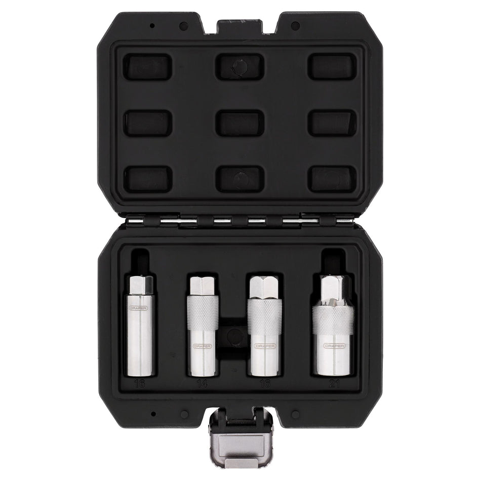 DRAPER 28195 Magnetic Spark Plug Socket Set, 3/8" Sq. Dr. (4 Piece)