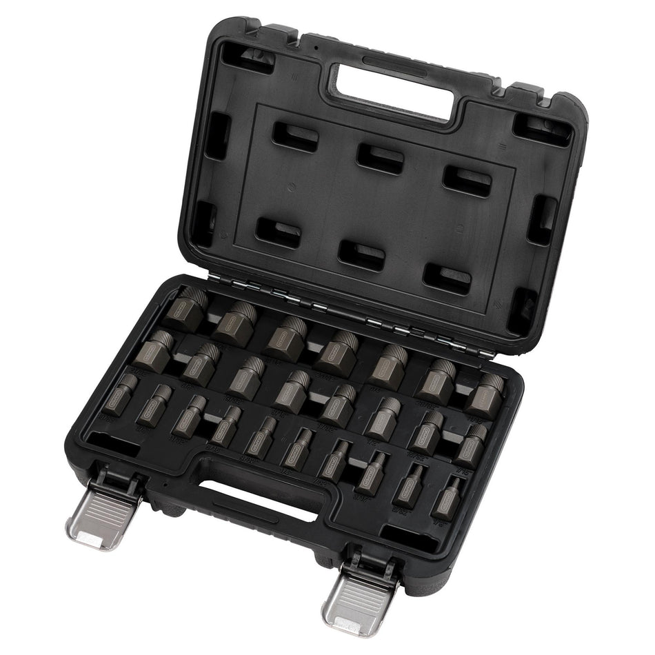DRAPER 28196 Imperial Bolt Extractor Set, 3/8" Sq. Dr. (25 Piece)