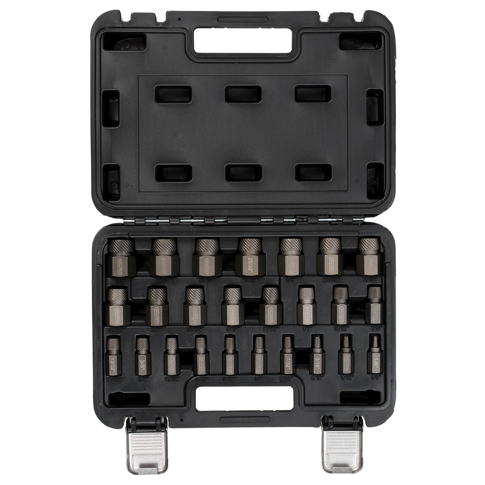 DRAPER 28196 Imperial Bolt Extractor Set, 3/8" Sq. Dr. (25 Piece)
