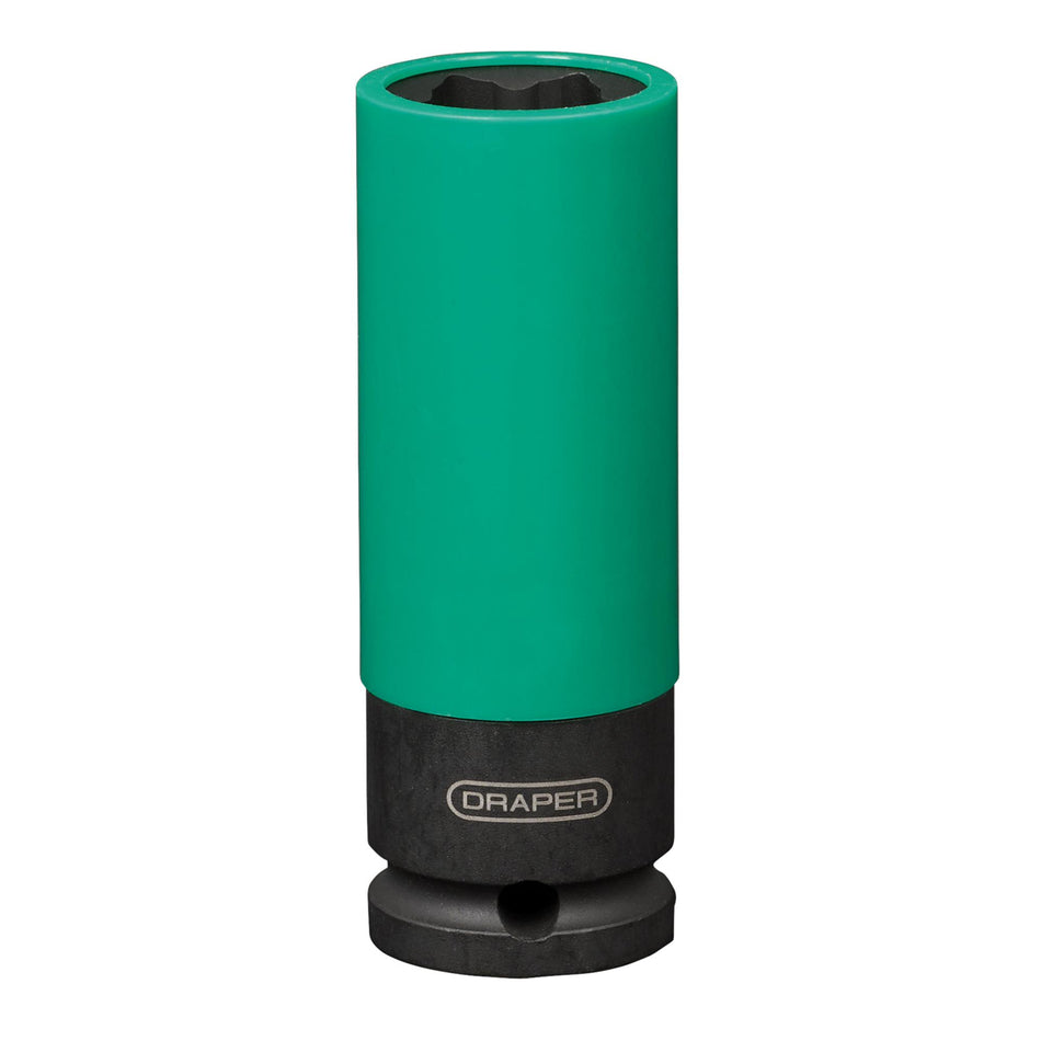 DRAPER 28199 Wheel Nut Socket, 1/2" Sq. Dr., 21mm