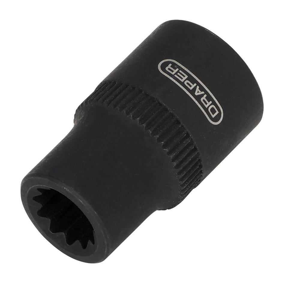 DRAPER 28201 Brake Caliper Socket 3/8"Sq Drive, 8mm, 11-Point