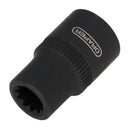 DRAPER 28201 Brake Caliper Socket 3/8"Sq Drive, 8mm, 11-Point