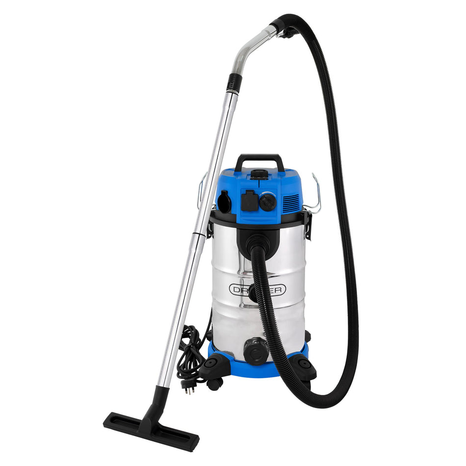 DRAPER 28230 230V M-Class Wet and Dry Vacuum Cleaner with Power Take-Off, 35L, 1500W