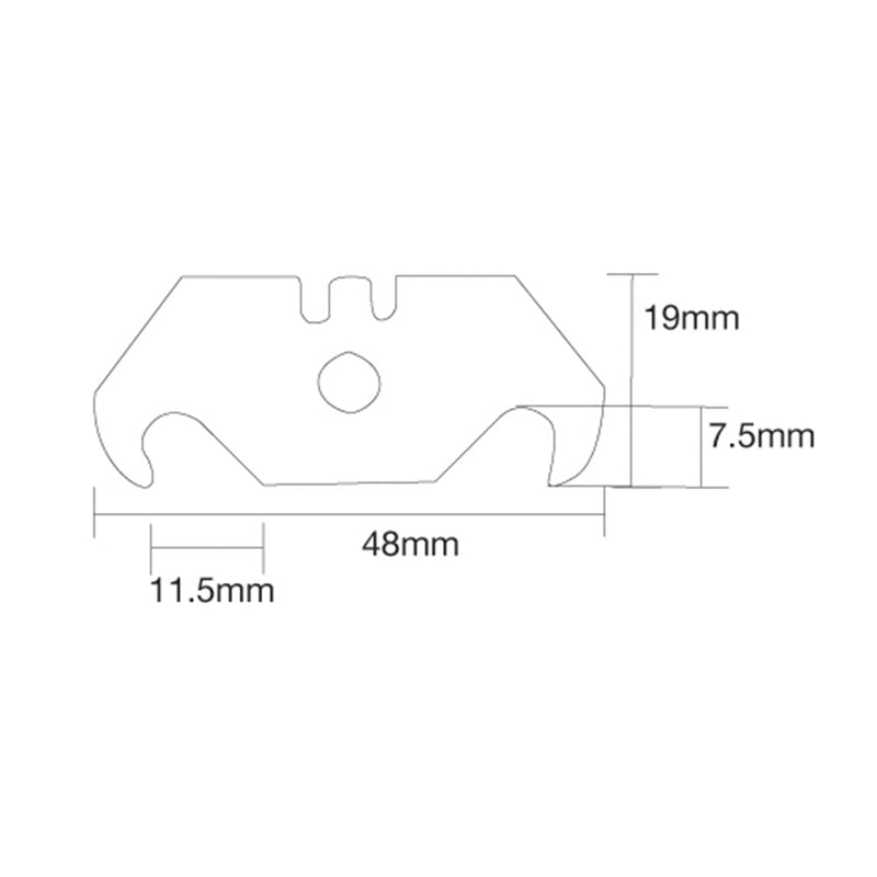 Silverline 282409 Hooked Utility Blades 10pk