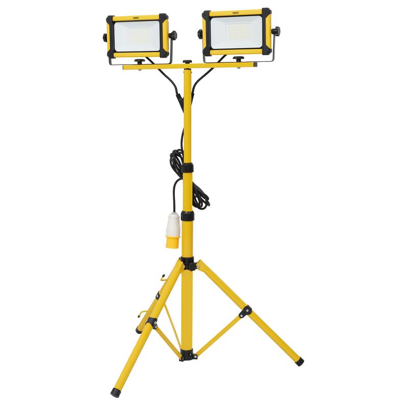 Draper 28291 110V SMD LED Tripod Site Light, 2 x 50W, 12000 Lumens