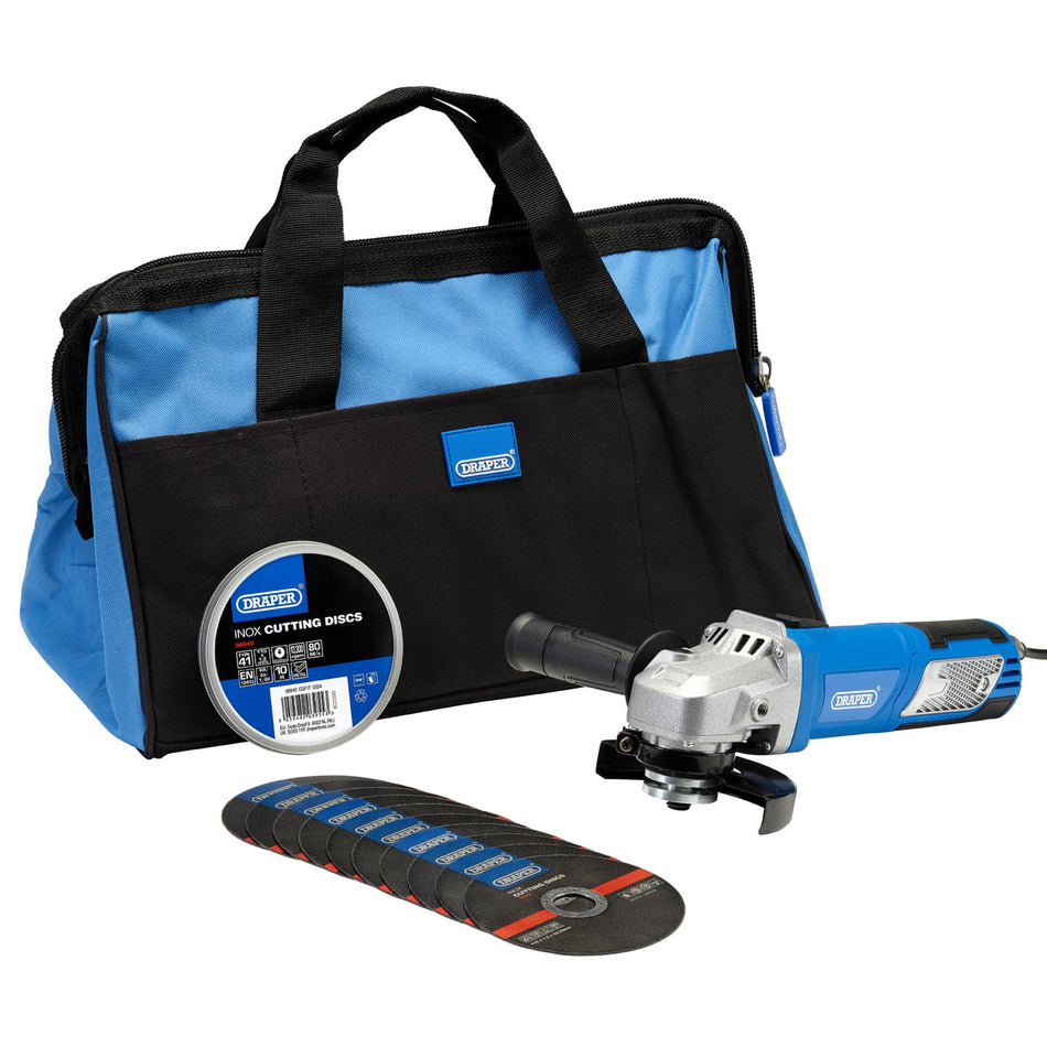 DRAPER 28300 230V Angle Grinder Kit, 115mm, 950W
