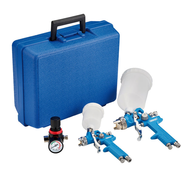 Draper 28374 HVLP Air Paint Spray Gun Kit (7 Piece)