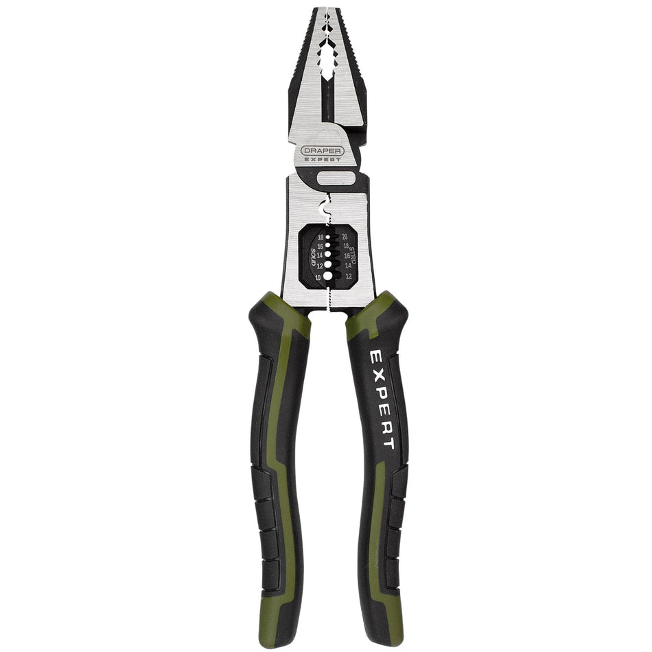 Draper Expert 28525  Combination Pliers with Wire Stripper, 200mm