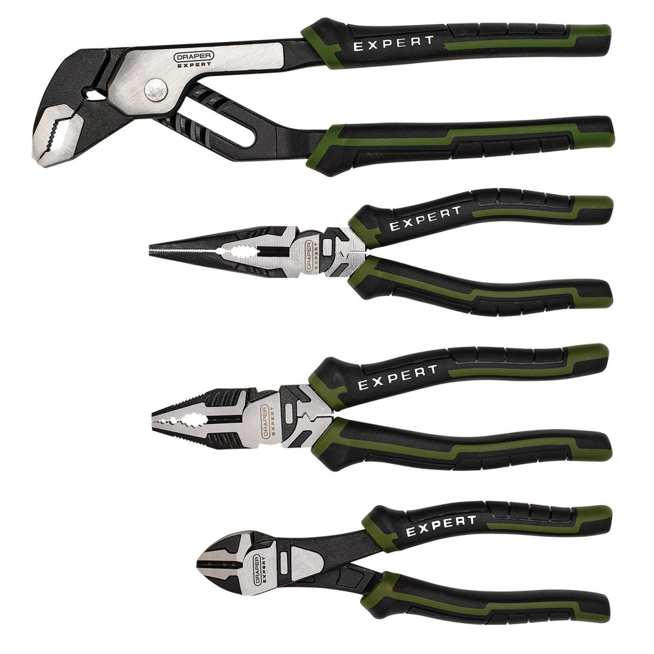 Draper Expert 28539  High Leverage Pliers Set with Water Pump Pliers (4 Piece)