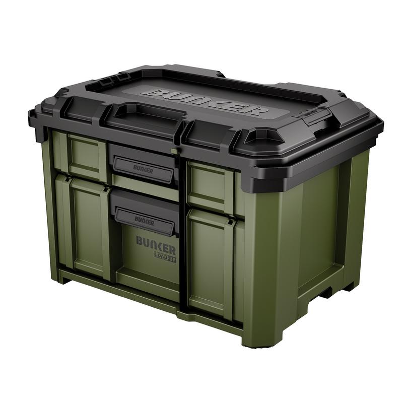 Draper 29436 BUNKER Load-Up Stacking 2 Drawer Tool Box, 570mm