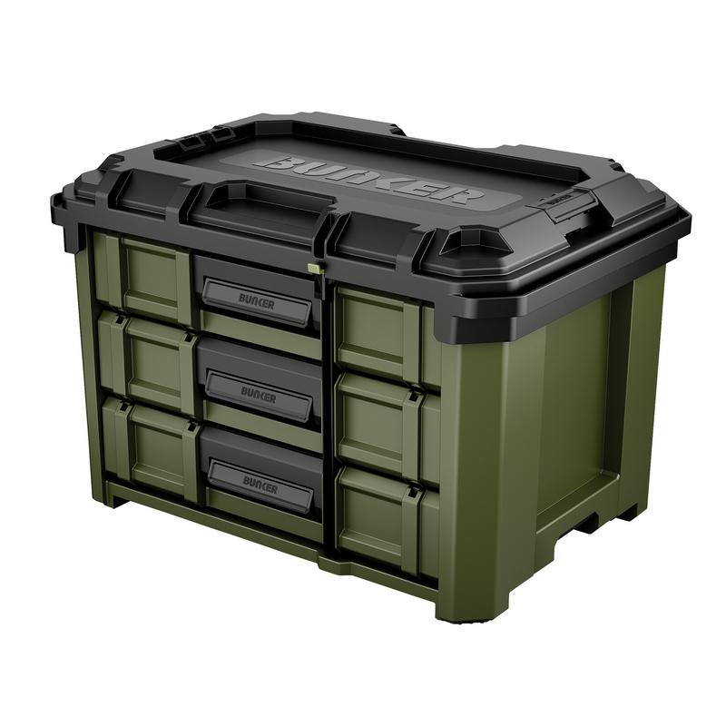 Draper 29441 BUNKER Load-Up Stacking 3 Drawer Tool Box, 570mm
